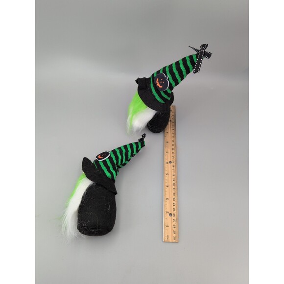 2 Black and green Halloween gnome standing‎ decor - Picture 4 of 4